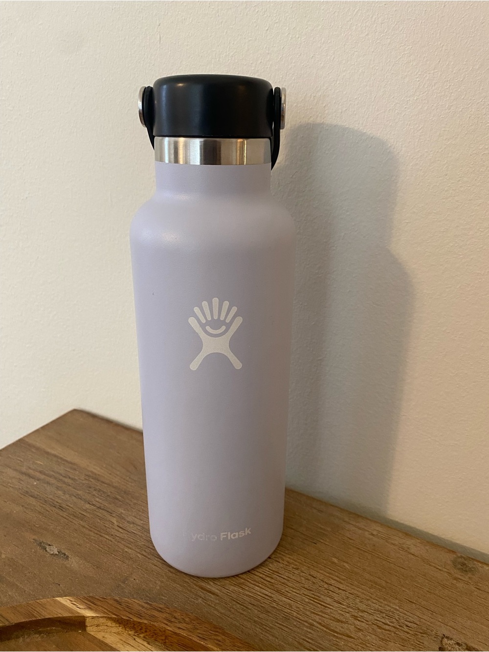Hydro Flask Pale Lilac Bottle with Black Cap